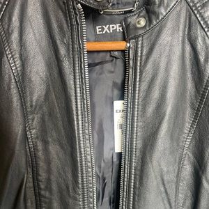 Express pleather leather polyurethane jacket